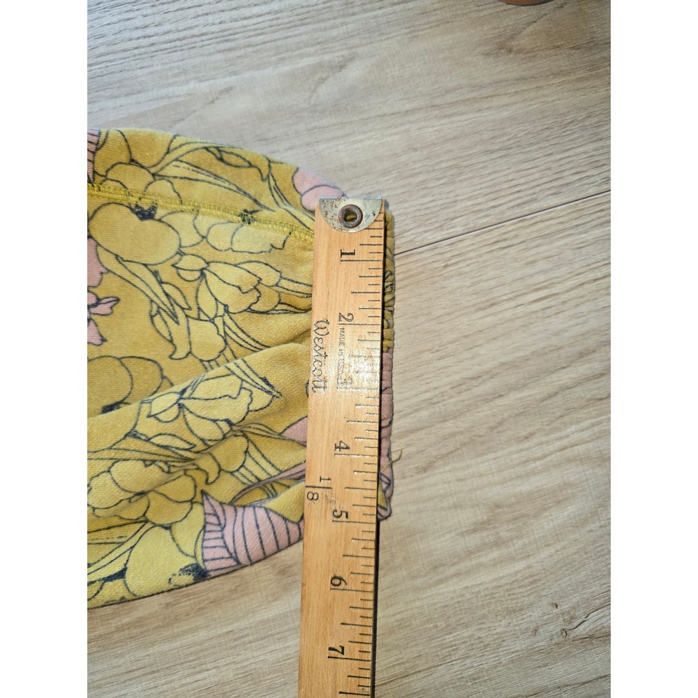 Anthropologie Women's Camilla Knit Joggers Hug Print Yellow Floral SP Boho - Picture 10 of 13